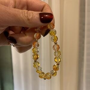 Yellow beaded bracelet